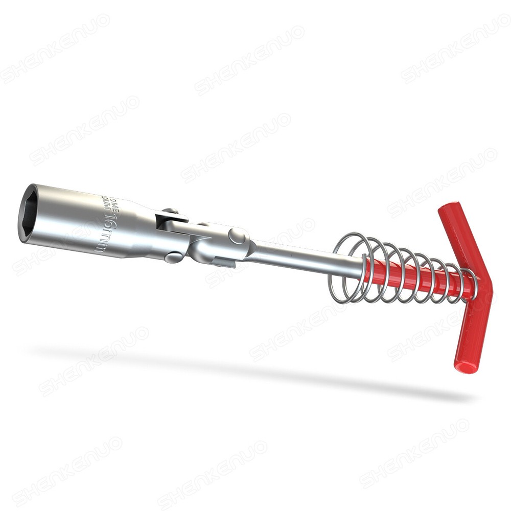 16mm Spark Plug Socket Deep Remover & Installer T-Handle Universal Joint