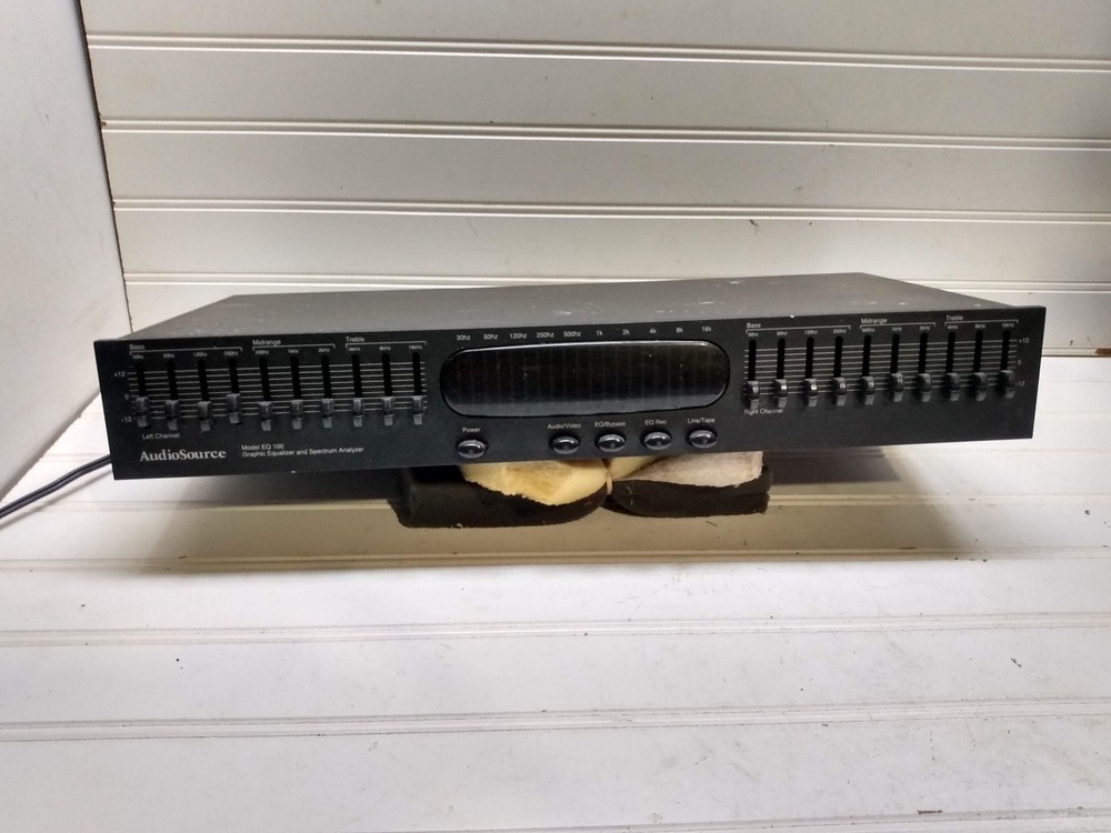 Audiosource Model EQ 100 Stereo Sound System 2 Channel Graphic Equalizer
