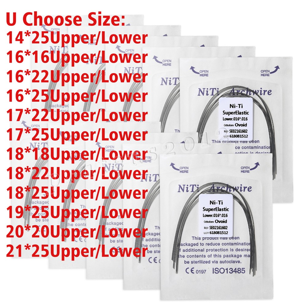100 pcs Sale Orthodontic Arch Wire Super Elastic NITI Rectangular Ovoid