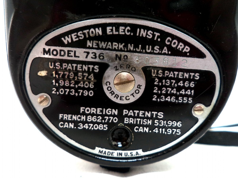 Vintage WESTON MASTER II Exposure Light Meter #736