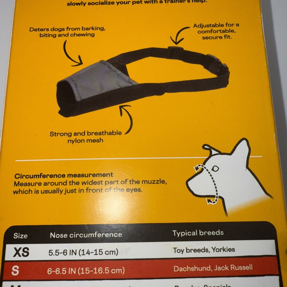 Every Yay SMALL Dog Adjustable Nylon Muzzle with Mesh Breathability