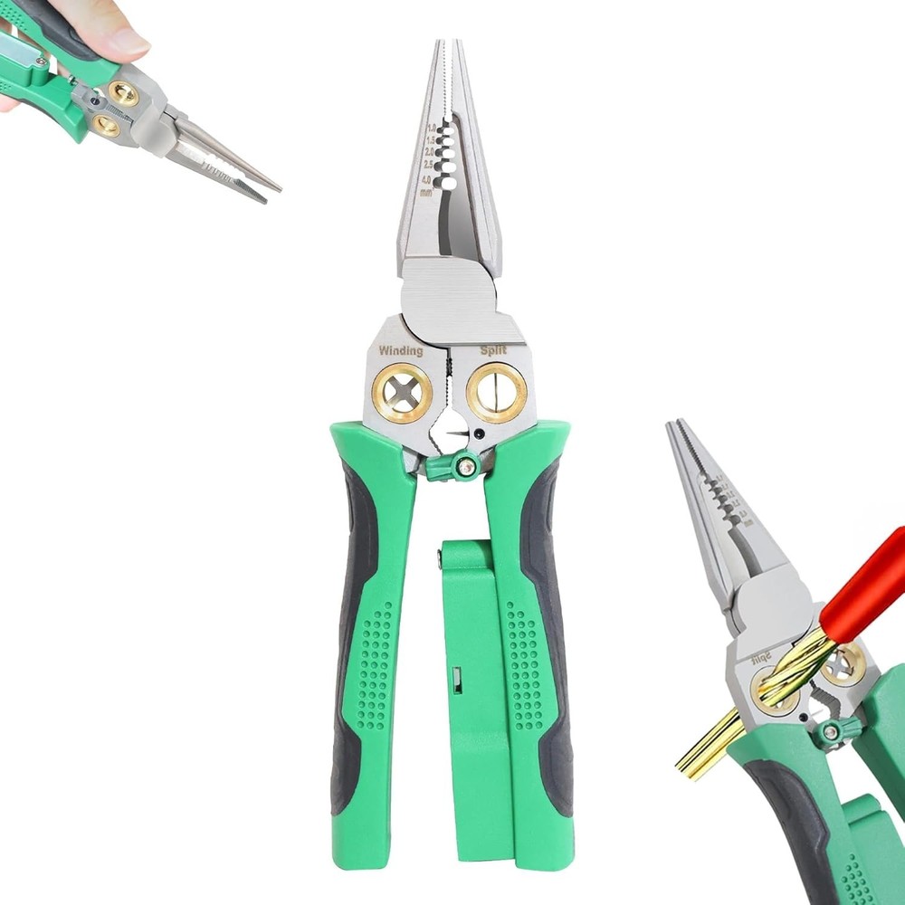 8 in 1 Wire Stripper with Voltage Tester, Wire Stripper Pliers Multi-Function El
