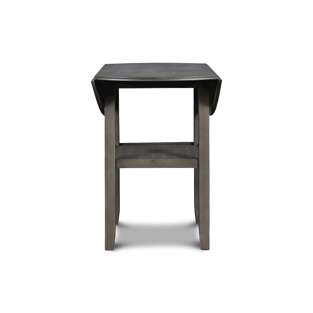 Gia 3-Piece 42" Wood Counter Drop Leaf Table Set, Gray