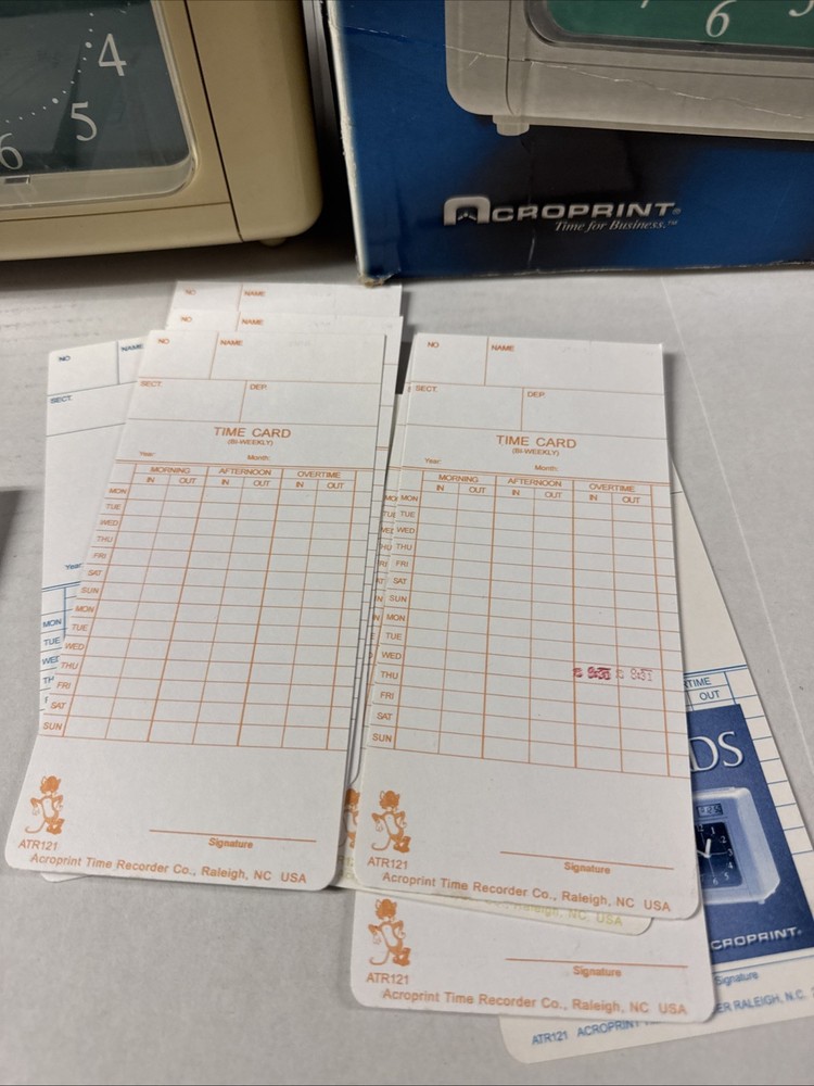 Acroprint ATR120 Vintage Top Loading Time Clock