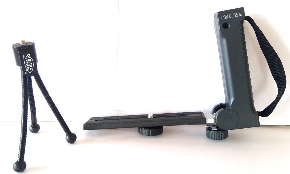 Hama Camera Grip With Flash Attachment & Mini Tripod