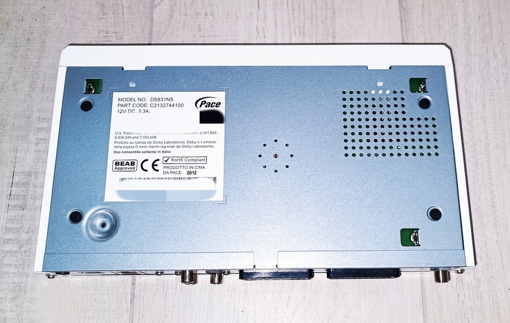 SKY HD DECODER PEACE DS 831 NS + WORKING POWER CABLE LAW Q and MYSKY
