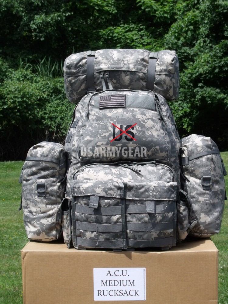 Fully Loaded Molle ACU Medium Rucksack Military Backpack Hydration Pouches