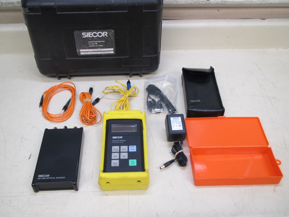 Siecor ORS-200 Optical Meter w/ OS-300 Optical Source & Accessories Used