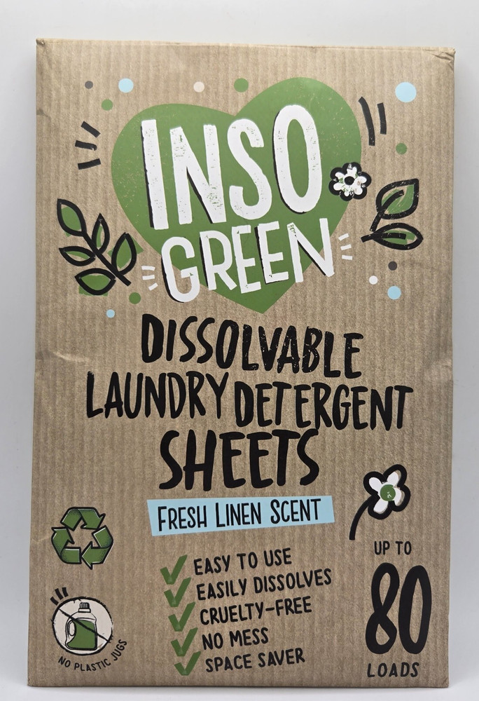 Eco Laundry Detergent Sheets - 80 Loads Laundry Sheets Detergent - Fresh Linen