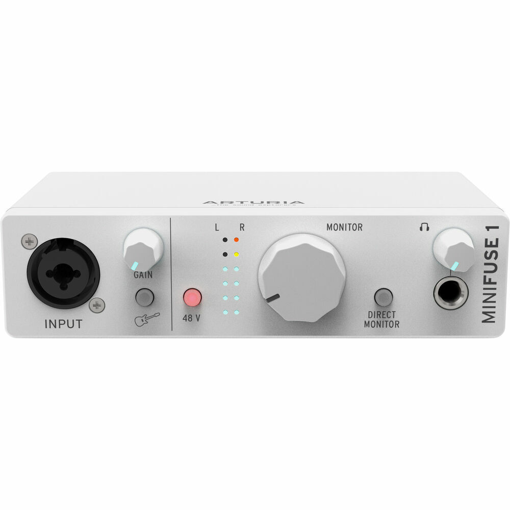 Arturia MiniFuse 1 Portable USB Type-C Audio Interface (White)