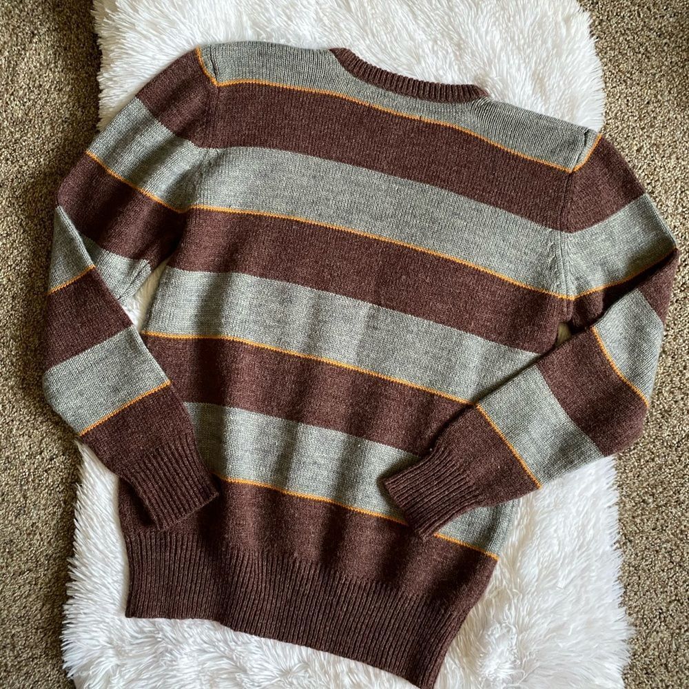 Billabong Wool Blend Crew Neck Striped Sweater Size Small