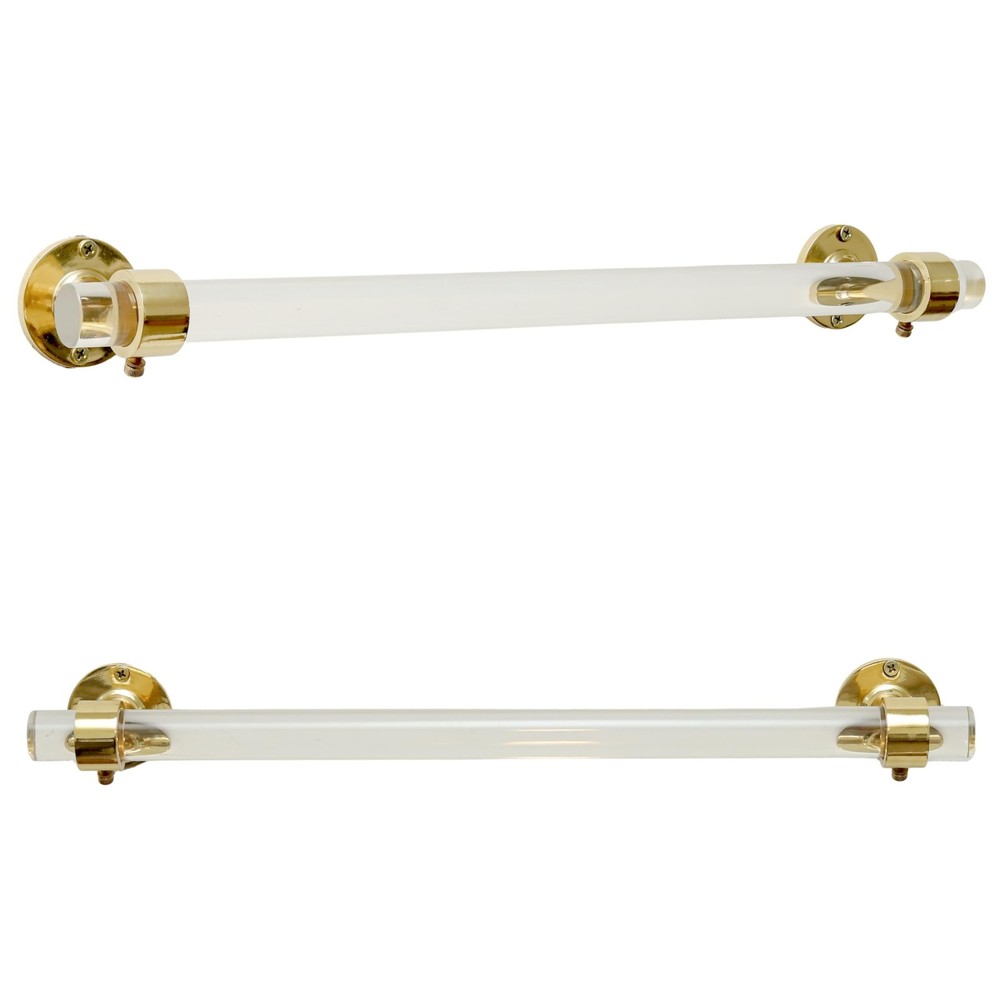 Lucite Towel Bar – Open Bracket Wall-Mount Towel Rack Made from Durable Rust-...