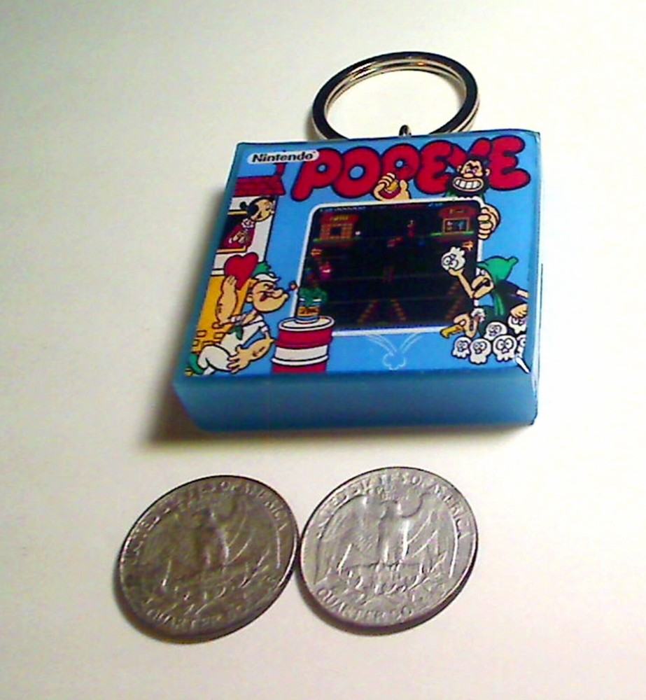 Popeye Arcade Coin Door accessory Keychain