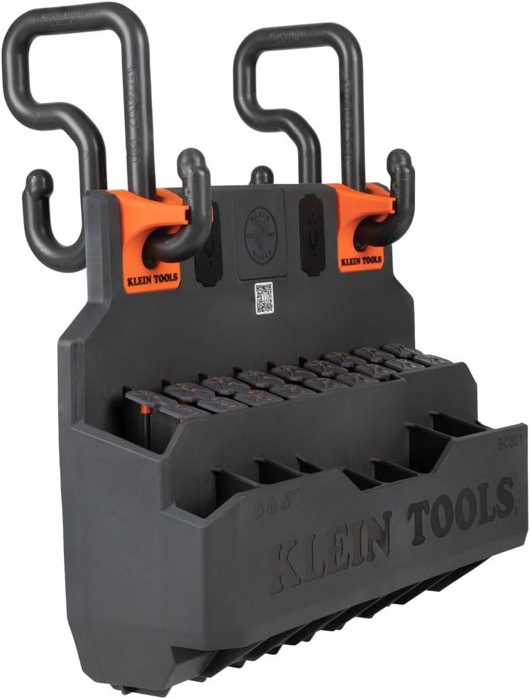 Klein Tools BC501S S-Hook Hard Tool Storage Module, 18 Compartments, Black