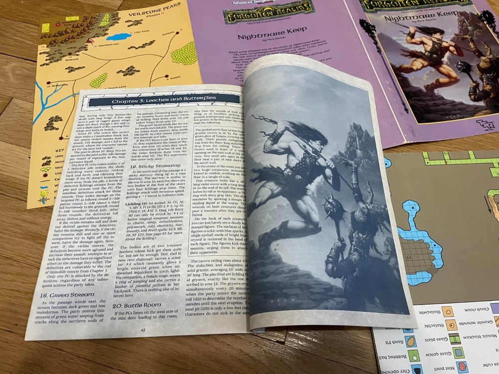 Advanced Dungeons & Dragons Nightmare Keep w/map Original