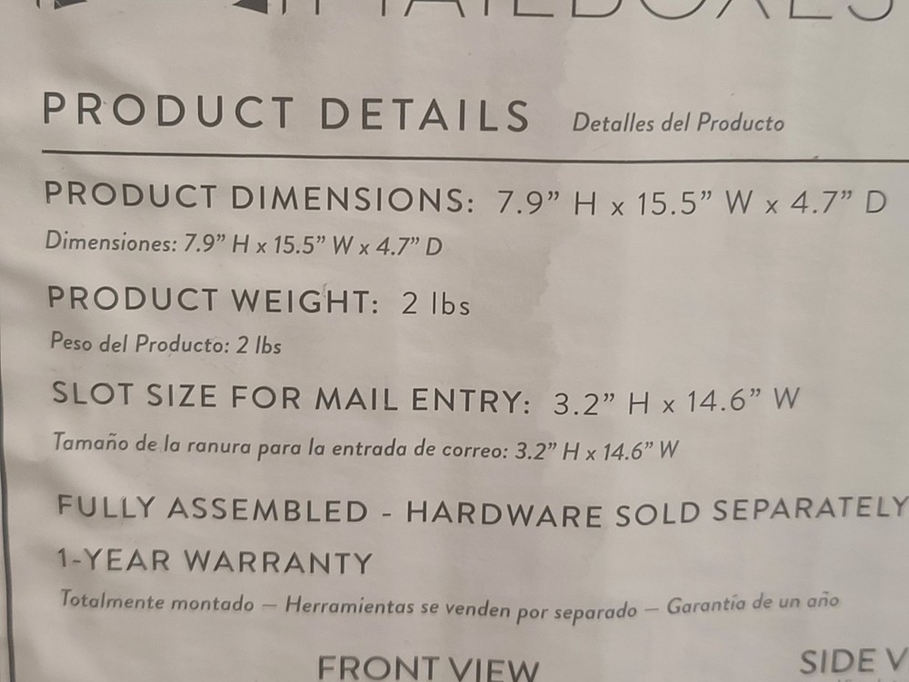 Architectural Mailboxes Windsor White, Small, Plastic, Wall Mount Mailbox