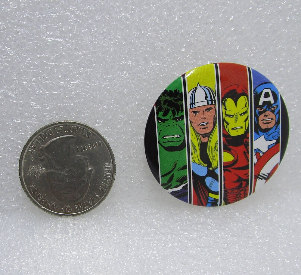 Marvel Hulk - Thor - Iron Man - Captain America Button Pin
