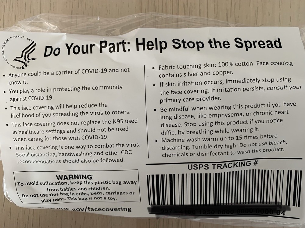 White Cloth Face Masks Hanes-5pk