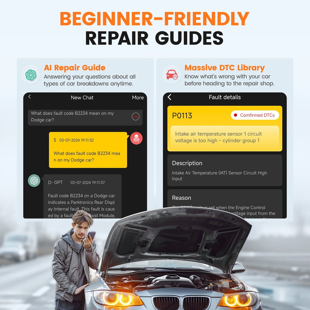 ANCEL ECHO Bluetooth OBD2 Scanner Bi-directional All System Diagnostic Scan Tool