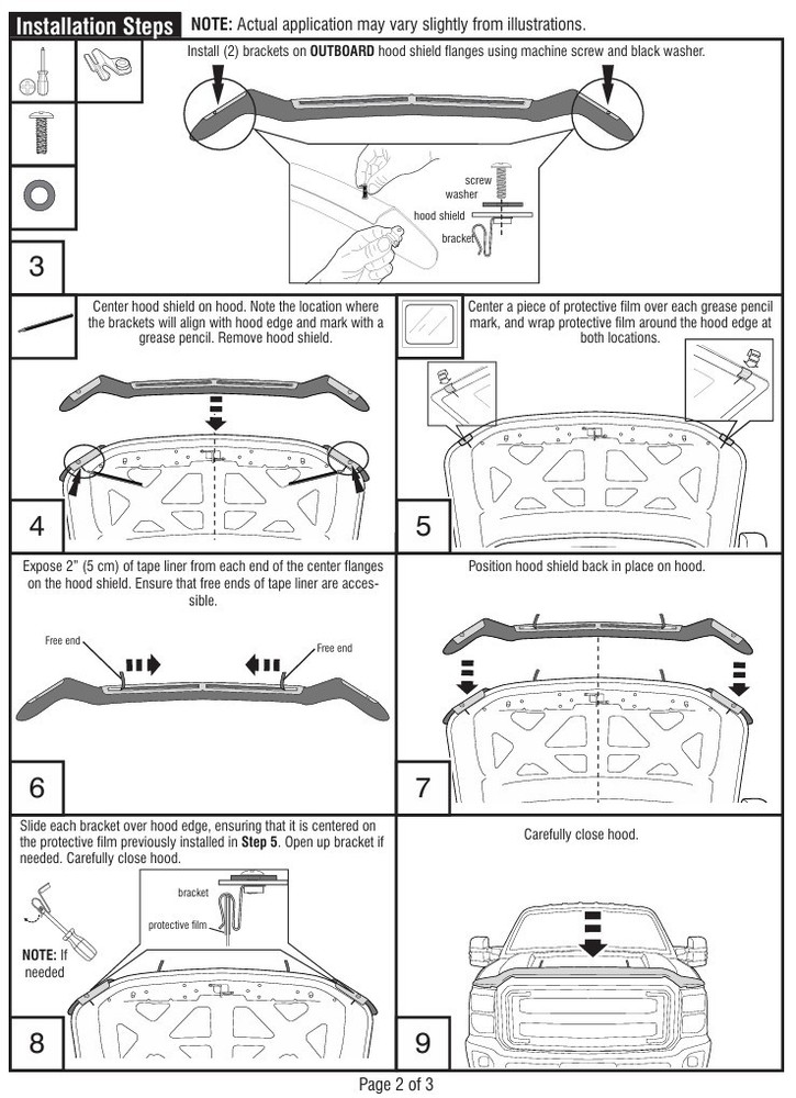 Bugflector Hood Protector Bug Shield Deflector for 14-2015 Chevy Silverado 1500