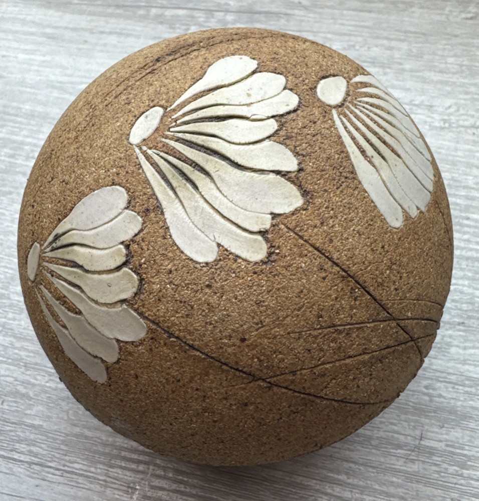 PAUL GOODERHAM STUDIO POTTERY Lidded ball / globe JAR Signed