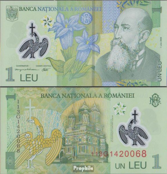 Romania Pick-number: 117f uncirculated 2011 1 Leu (plastic)