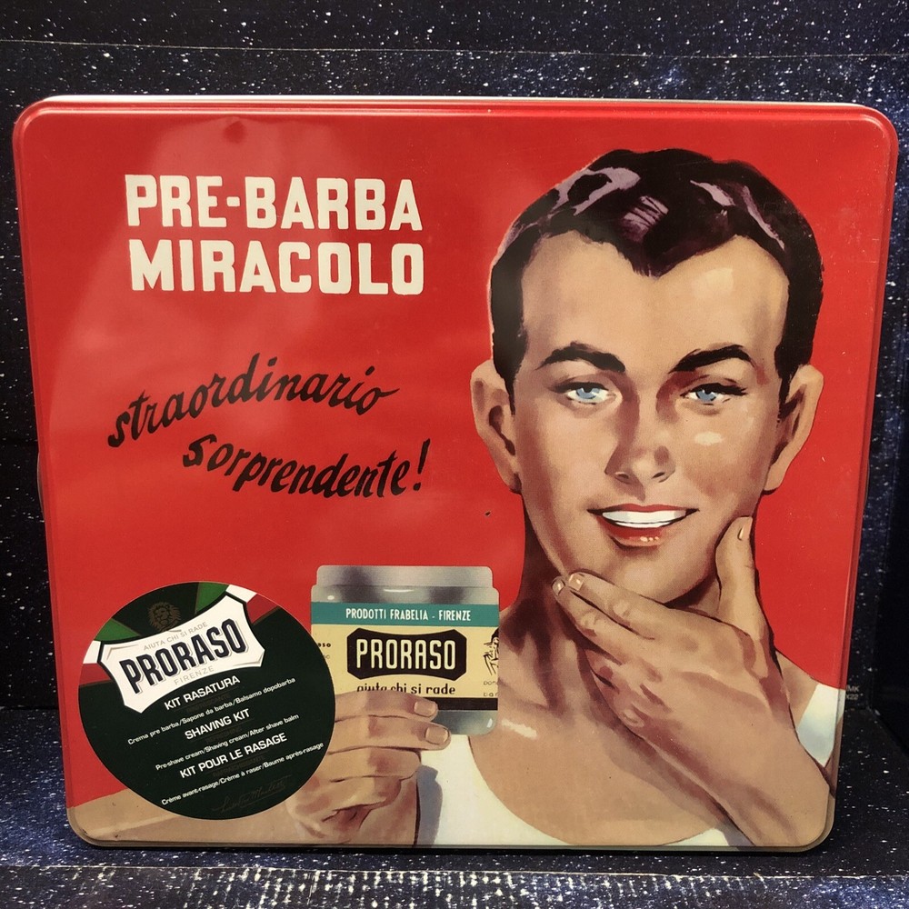 PRORASO 3 Pcs Set Gift Pre-Shave & Shaving Cream + After Balm