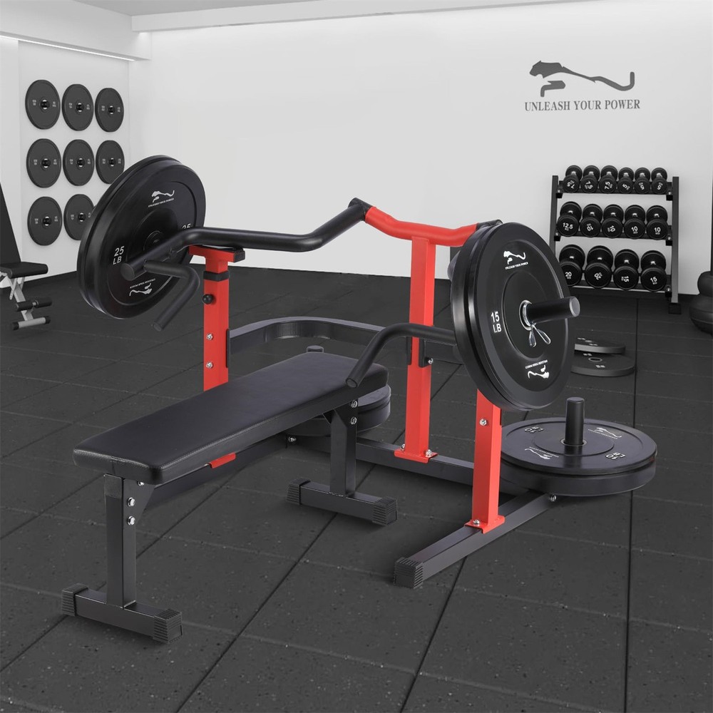 😸✔️450 Pound Chest Press Machine Weight Bench Press Machine Adjustable Flat Inc