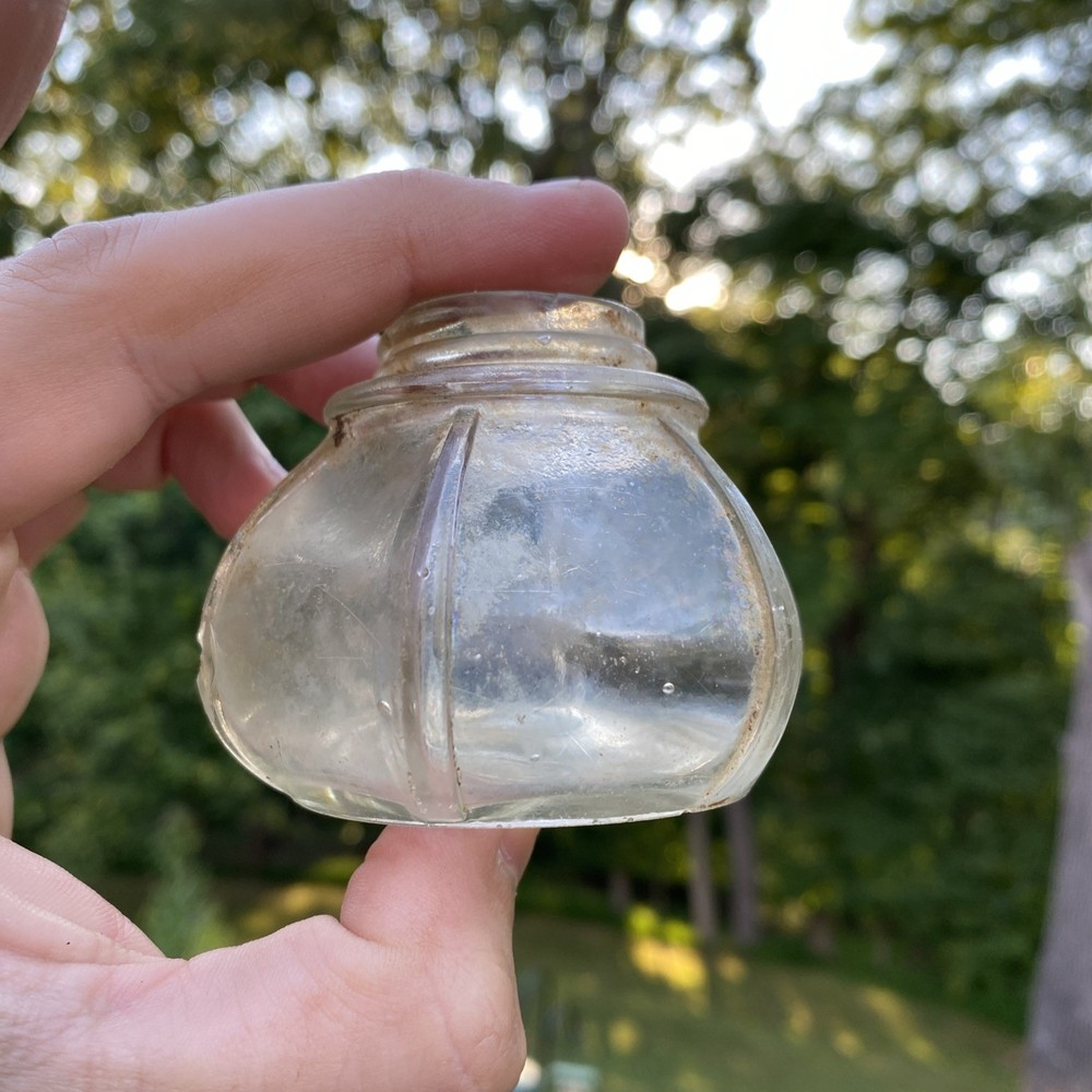 Circa 1920’s 6-Paneled Cosmetic? Cream? Jar