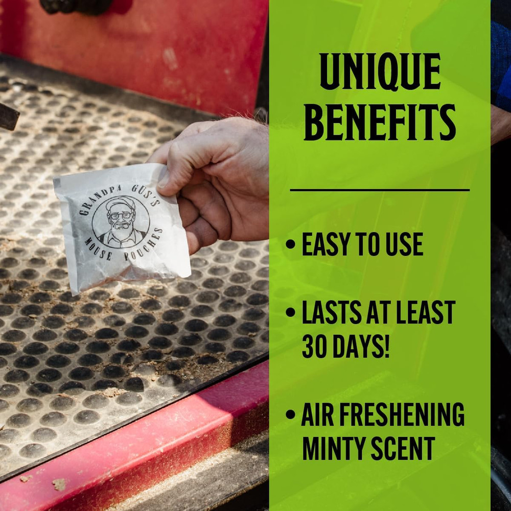 Extra-Strength Mouse Repellent Pouches, Cinnamon/Peppermint Oils Repel Mice from