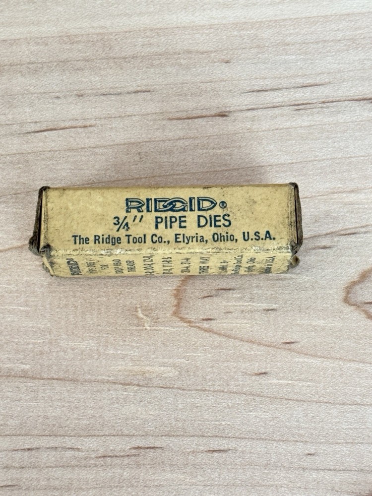 Vintage Rigid 3/4 Pipe Dies