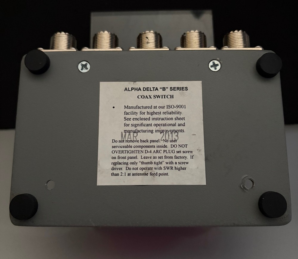 ALPHA DELTA-4 B SWITCH SO239 CONNECTORS (TESTED)