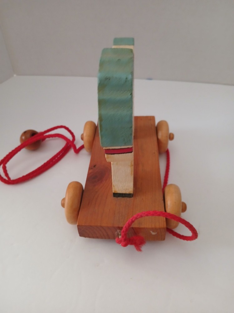 Vintage Wooden Horse Pull Toy