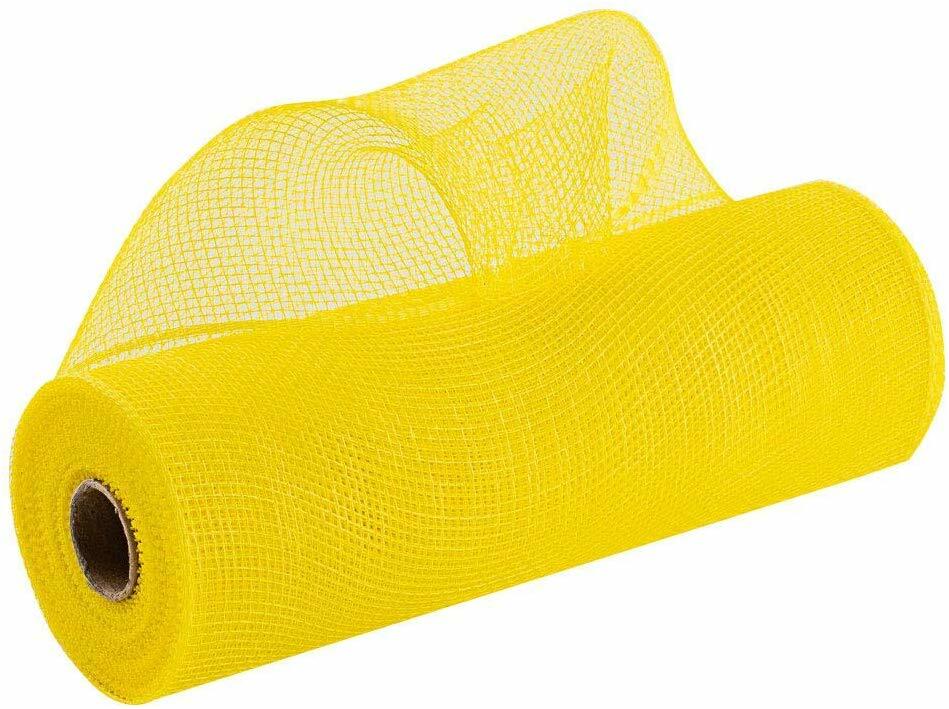 Daffodil Yellow Deco Mesh Decor - 10" x 10 Yards, Support Our Troops, Spring
