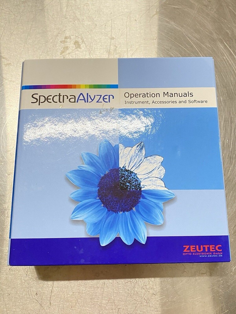Zeutec Spectra Alyzer - Users Guide / Instructions Manual