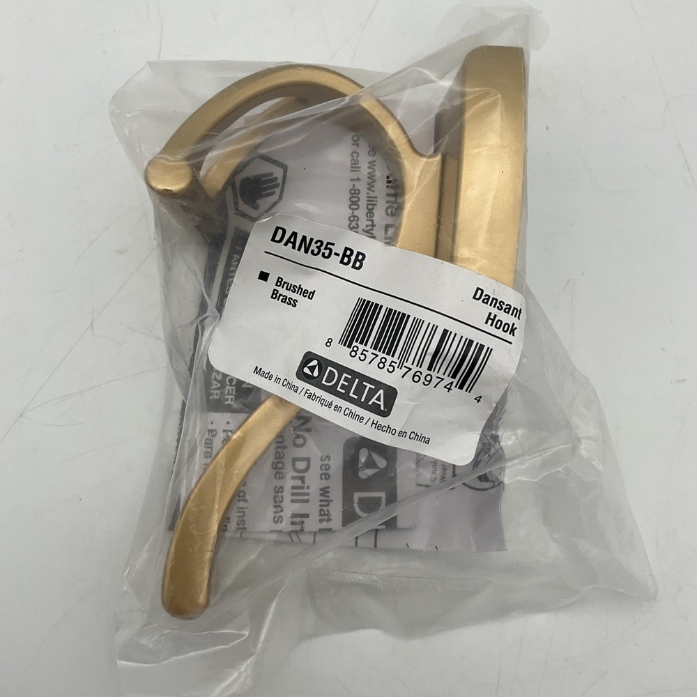 Delta Dansant Hook Brushed Brass Finish DAN35-BB