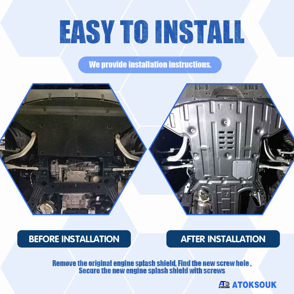 Thick Engine Splash Shield For Ford EXPLORER 2020-2024 Front Engine Guard Hard