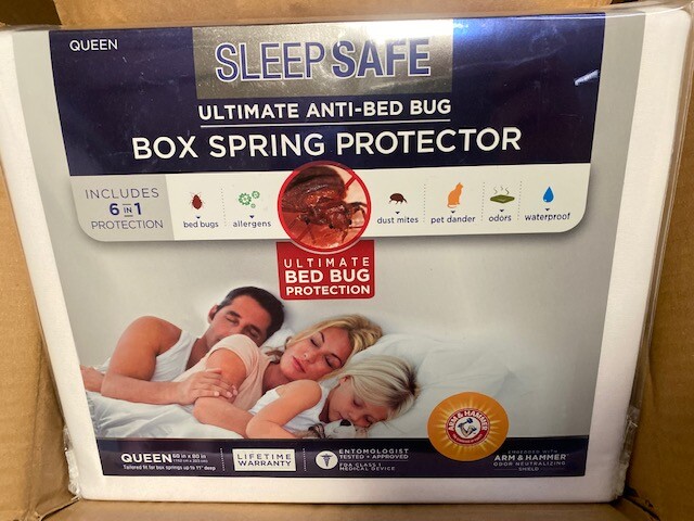 Sleep Safe Ultimate Anti-BedBug Box Spring Protector, Queen (NEW)