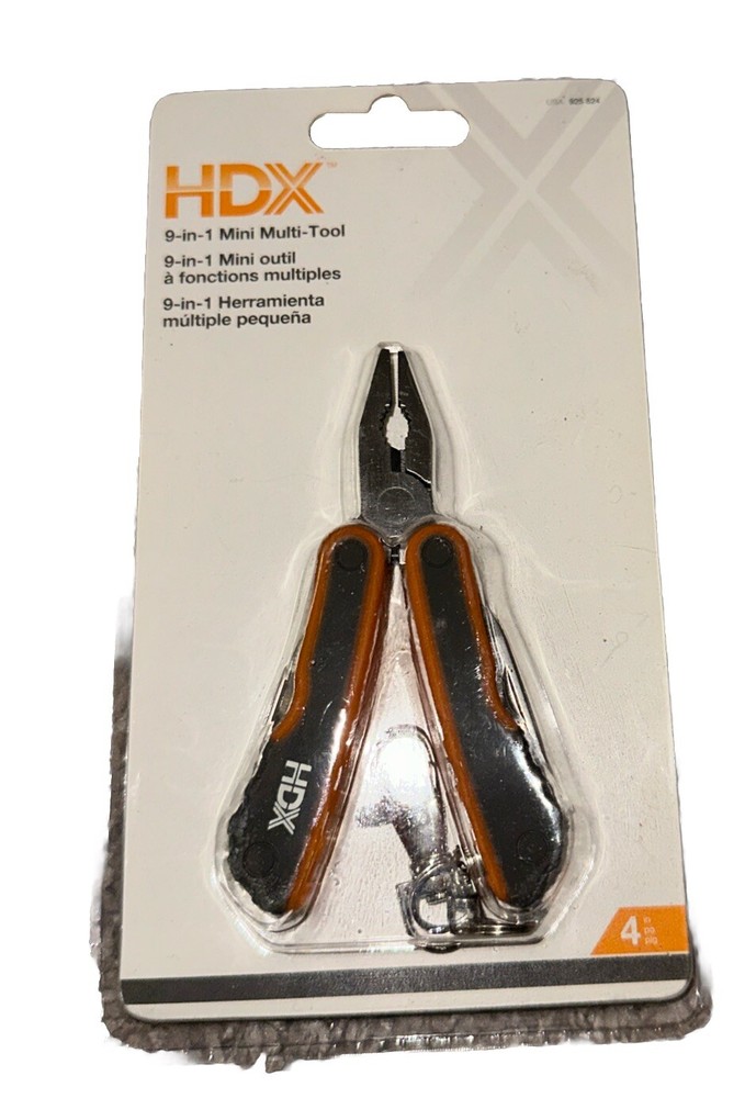 HDX 9-in-1 Mini Multi Functional Tool Folding Multitool