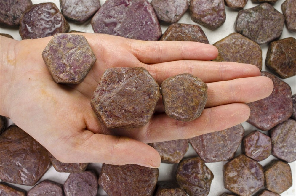 1/2 Pound of Natural Hexagonal Ruby - "A" Grade - Cabbing, Tumbling, Specimens