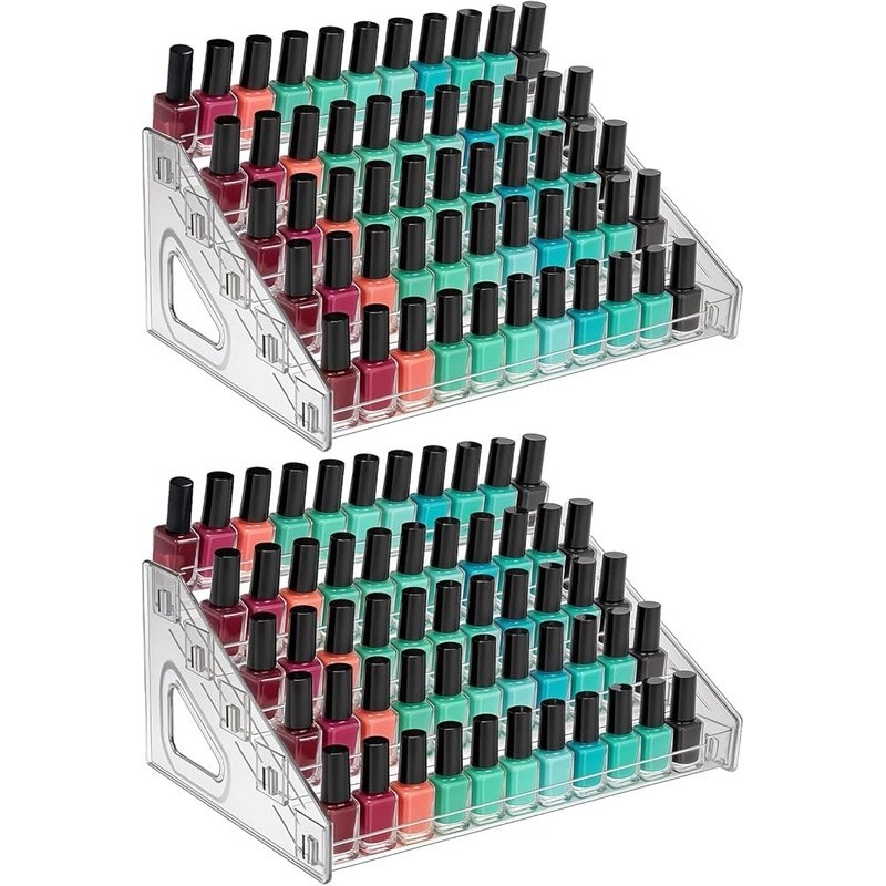 Acrylic Nail Polish Organizer 5 Layer Storage Display Rack Multi-Purpose Stand