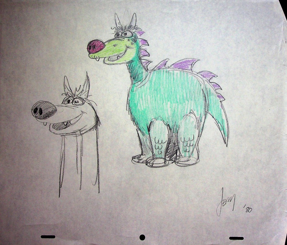 Daffy Dragons (Unreleased) JERRY EISENBERG Signed Hand-Drawn Character Layout#LF