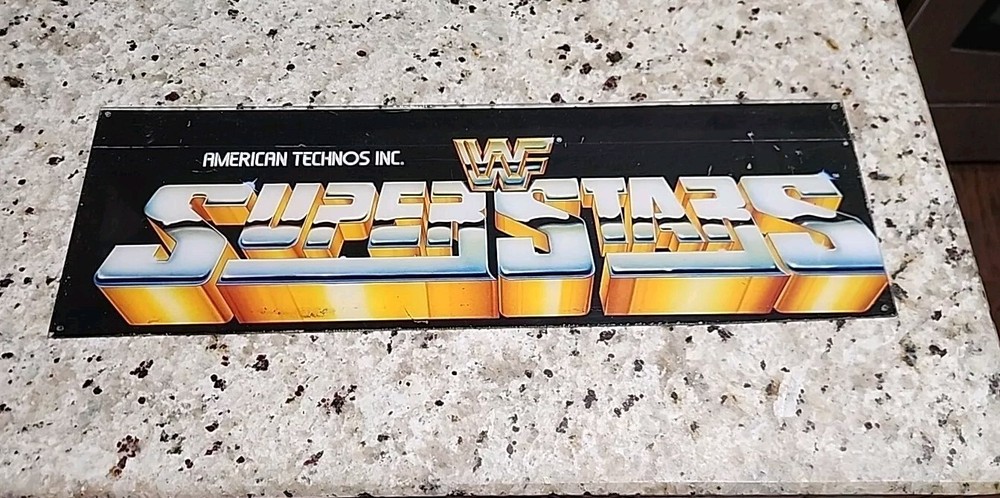 WWF Superstars Arcade Marquee / Technos / Plexiglass