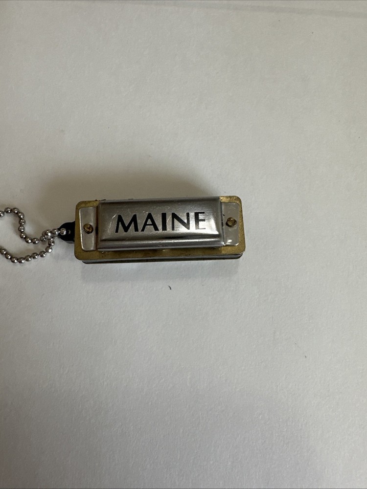 Mini Harmonica Keychain Playable Vintage Musical Instrument Charm
