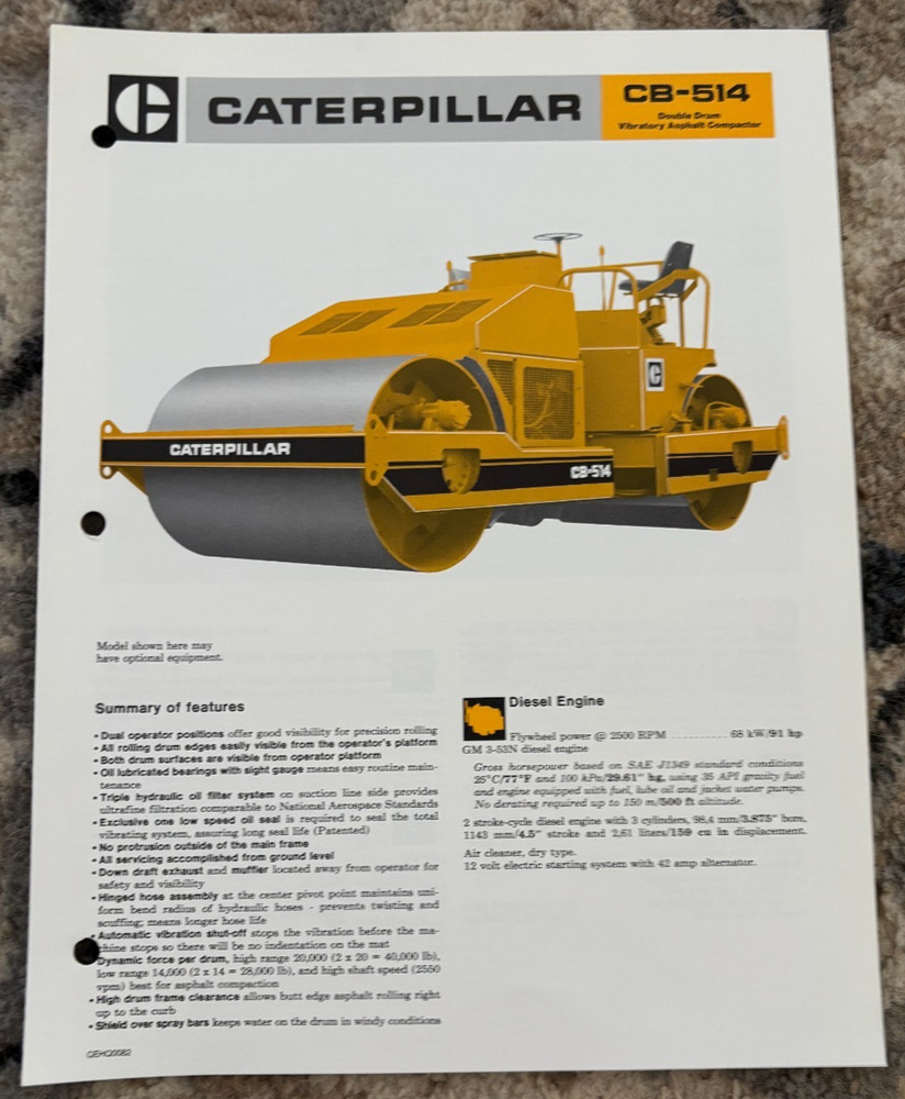 Caterpillar CAT CB-514 Roller Brochure AMIL25