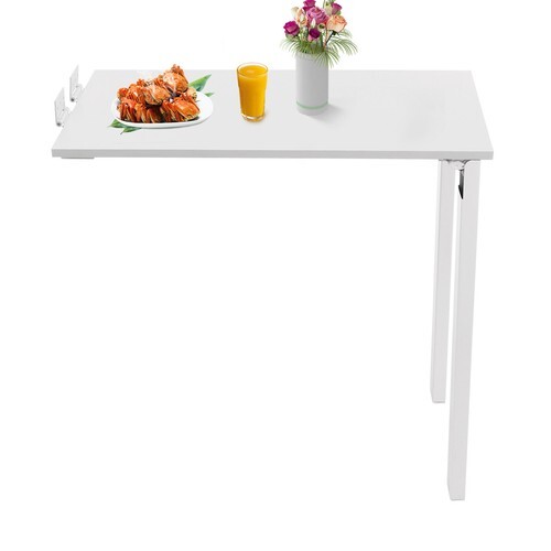White Wall Mounted Folding Table Wood Folding Dining Table Folding Table
