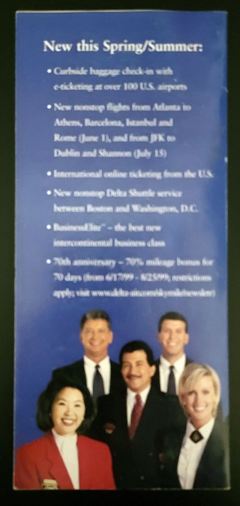 DELTA AIR LINES - SYSTEM TIMETABLE - 1 JUNE 1999