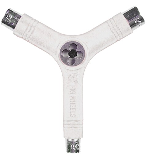 PIG SKATE SKATE TOOL-WHITE tri-socket threader