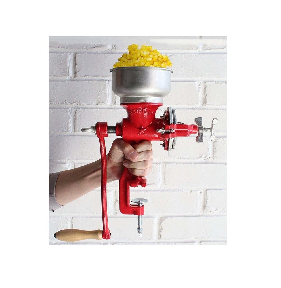 Open Box Mexican Hand Crank Manual Flour Mill Grinder Grain Corn