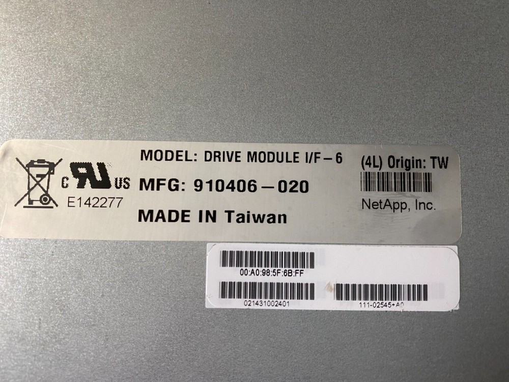 NETAPP I/F6 DRIVE CONTROLLER MODULE FOR E2700 111-02545+A0